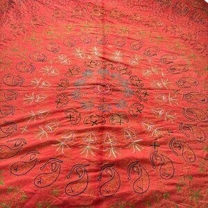 Vintage Hand-embroidered Indian Tapestry or Wall Decor